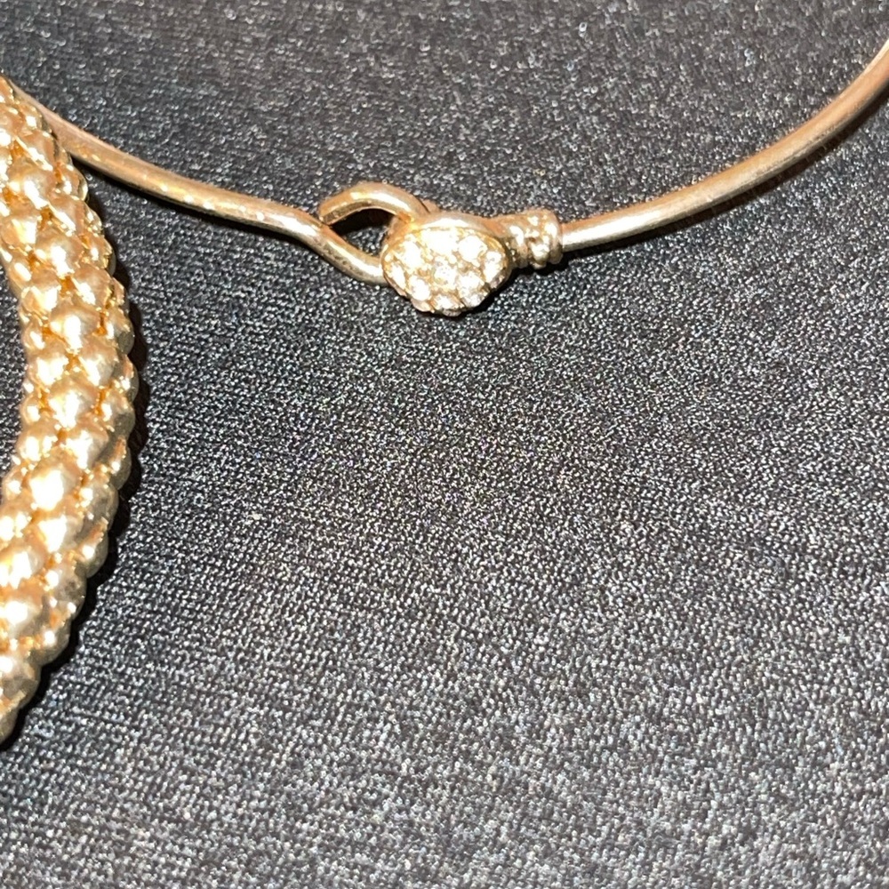 Gold & Silver Rhinestone Heart Bracelets - Picture 3 of 4